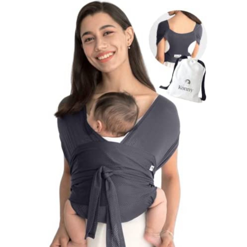 Konny air mesh baby carrier - medium - charcoal